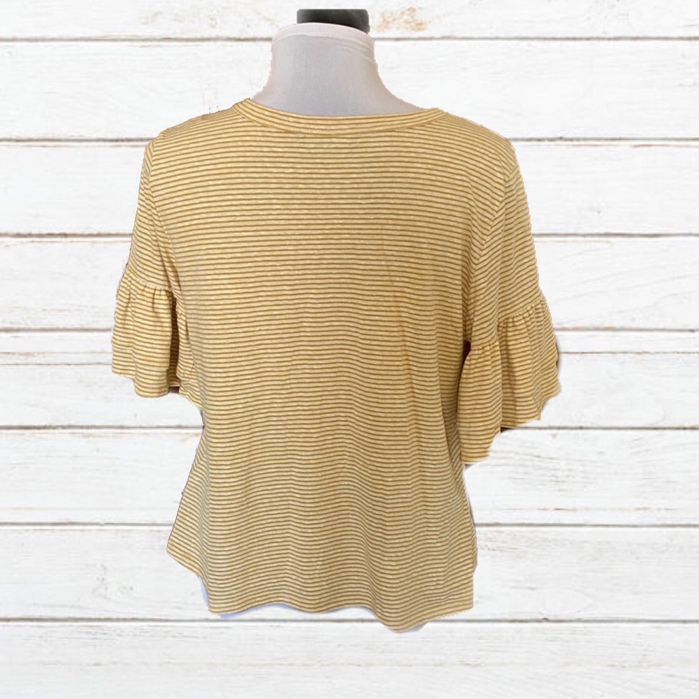 Yellow & white stripe top